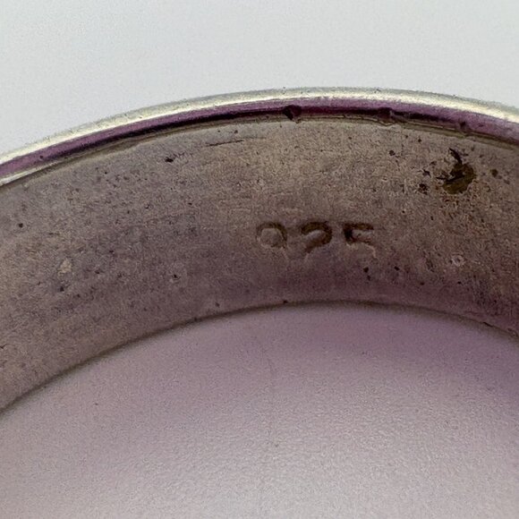 VTG Two Tone Sterling Silver 925 Braided Design Band Ring Size 8 - Picture 6 of 8